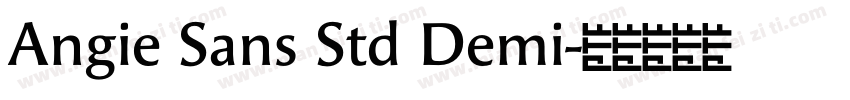 Angie Sans Std Demi字体转换